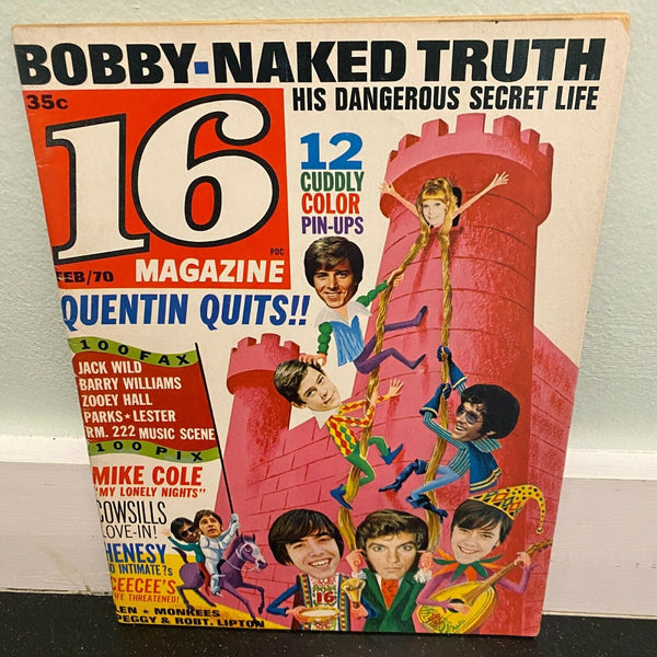 16 Magazine February 1970 Barry Williams Michael Parks Complete Pinups