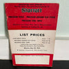 Starrett List Prices 1953 tools steel tapes flat stock for catalog