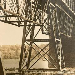Burlington Big Bridge Nebraska Postcard Rulo Vintage 1900s RPPC