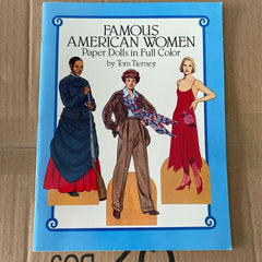 Famous American Women Paper Dolls Book NOS 1987 Tom Tierney Uncut Vintage