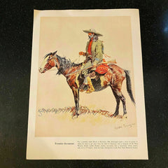 Frederic Remington A Trapper Horse Vintage Art Print 1947