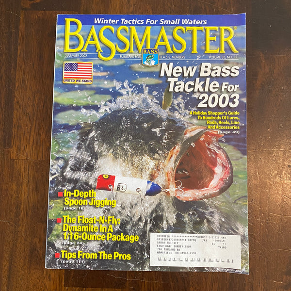 Bassmaster December 2002 magazine  fishing