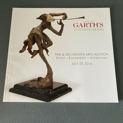 Garths Auction Catalog 7/22 2016 Fine & Decorative Arts European American Asian