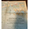 Southeast Asia Pacific Islands Indies Vintage Map 1944 National Geographic 26x41