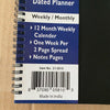 2022 Dated Planner Weekly Monthly Calendar Black Spiral 5"x8" Appointment Book