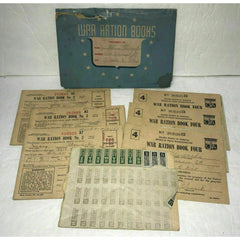 War Ration Books 3 4 WW2 Lot of 7 Wonder Bread Envelope 1940s Stamps Toledo Ohio