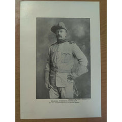 Colonel Theodore Roosevelt 1900 Vintage Print Spanish-American War Rough Riders