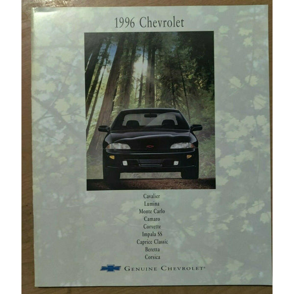 Chevrolet 1996 Brochure 24pg Cavalier Monte Carlo Camaro Corvette Impala SS