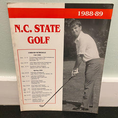 N.C. State Golf Schedule Flyer Wolfpack Roster 1988 1989 North Carolina