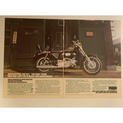 Harley Davidson 1978 XLS Motorcycle Print Ad AMF Vintage Pool Hall