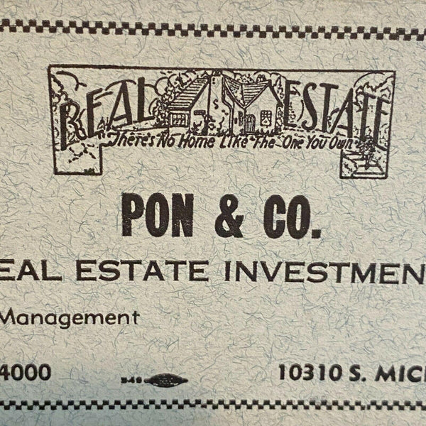 Pon & Co Ink Blotters Vintage Chicago Illinois Real Estate Investment Company