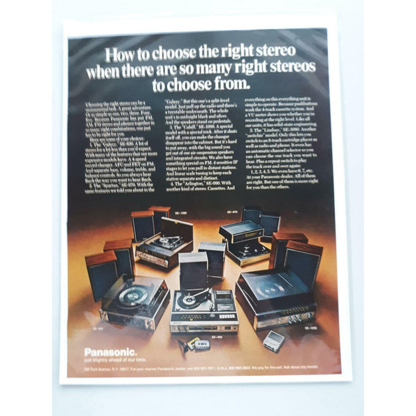 1971 Panasonic Stereos SE-990 850 Tuners Phonograph Music Vtg Magazine Print Ad